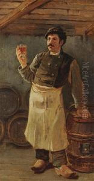 The Wine-taster Oil Painting by Emile Meyer