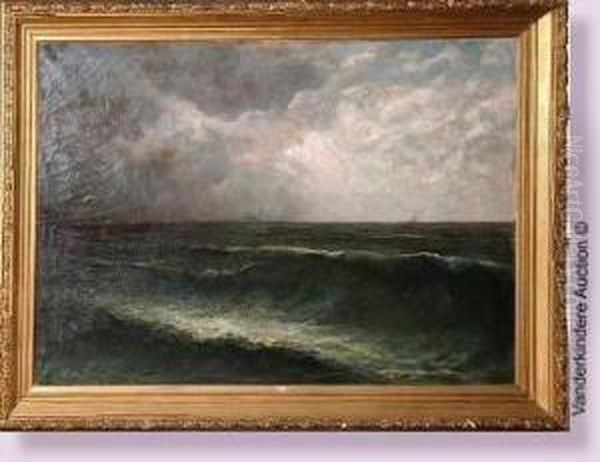 Marine Par Gros Temps Oil Painting by Emile Meyer