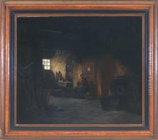 Onhe Titel Oil Painting by Ernst Ludolf Meyer