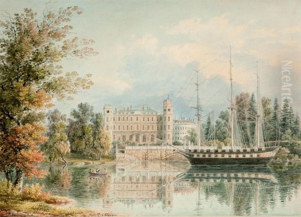 The Imperial Palace At Gatchina Oil Painting by Johann Jakob Meyer