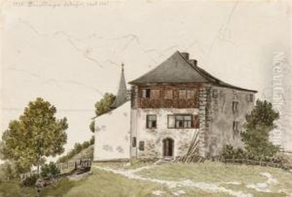 Das Schlosschen Beroldingen Oil Painting by Johann Jakob Meyer