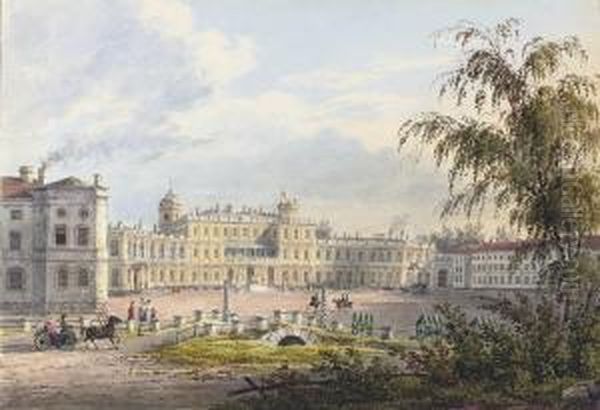 The Imperial Palace, Gatchina Oil Painting by Johann Jakob Meyer