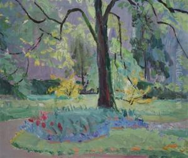 In The Park Oil Painting by Rudolf Meyer