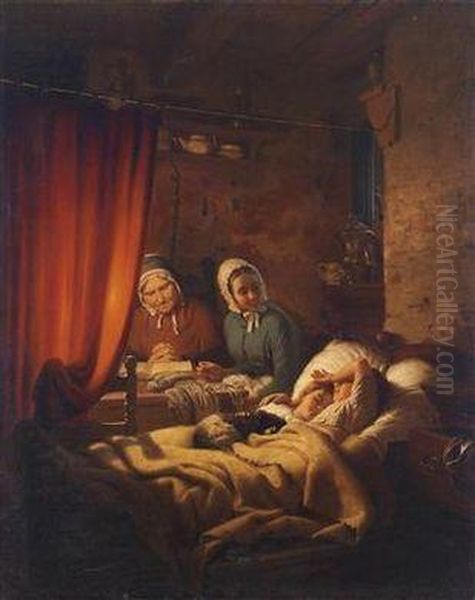 Domestic Peace Oil Painting by Meyer Georg von Bremen