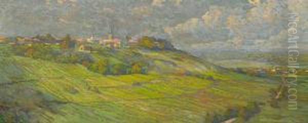 Hessische Landschaft Mitkirchdorf Oil Painting by Hans Meyer-Kassel