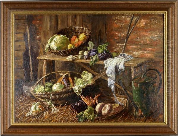 Gartenstillleben Oil Painting by Friedrich Meyer-Rubritius