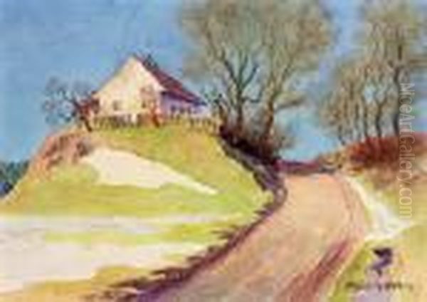 Haus Am Hugel Oil Painting by Friedrich Meyer-Rubritius