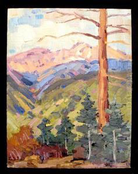 Mountains Near Taos, Circa 1929 Oil Painting by Ralph W. Meyers