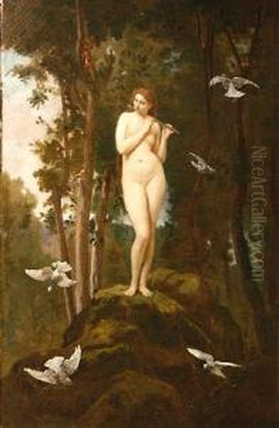 A Nymph Of The Woods Oil Painting by Jules Joseph Meynier