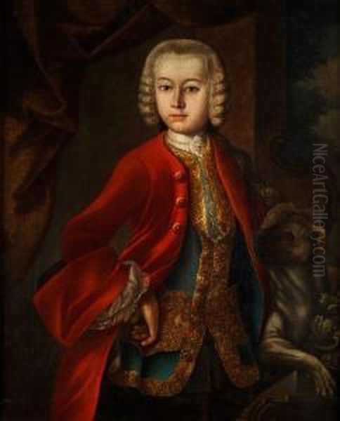 Portrait Eines Hofischen Knaben Oil Painting by Johann Michael Franz