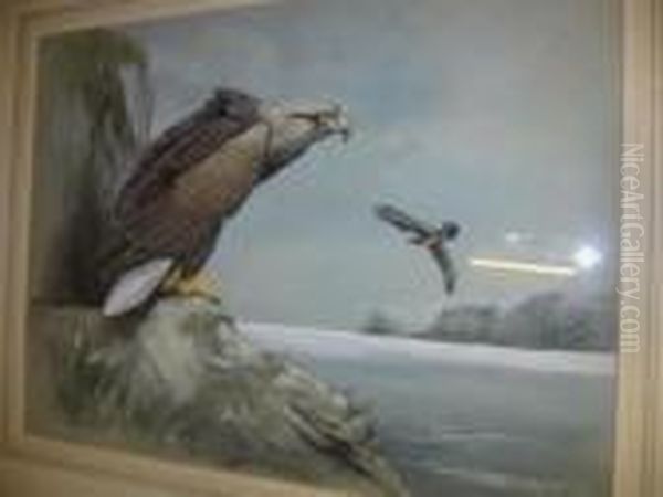 White Tailed Sea Eagle Oil Painting by Johann Jonas Michael