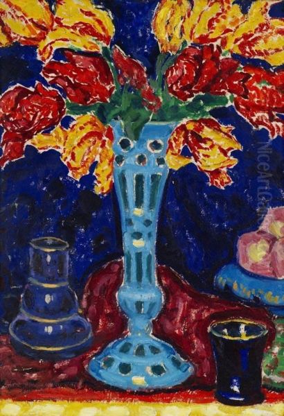 Blumenvase Oil Painting by Hans Michaelson