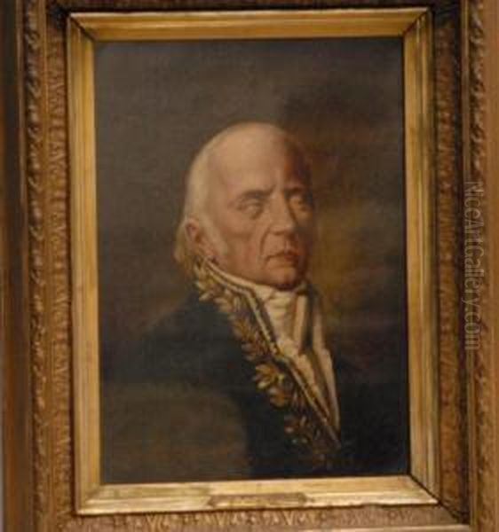 Portrait Of Jean Baptiste Pierre Antoine De Monet Chevalier De La Mark by Hermann Heinrich Albert Michalowski