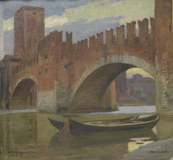 Ponte Scaligero Oil Painting by Alberto Micheli