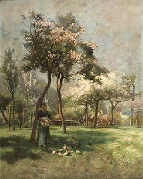 Normandy Orchard Oil Painting by James Coutts Michie