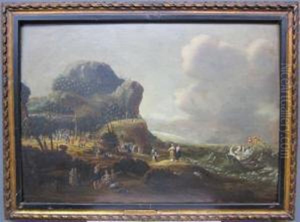 Extensive Biblical
Landscape. Oil Painting by Jan-Christiansz. Micker