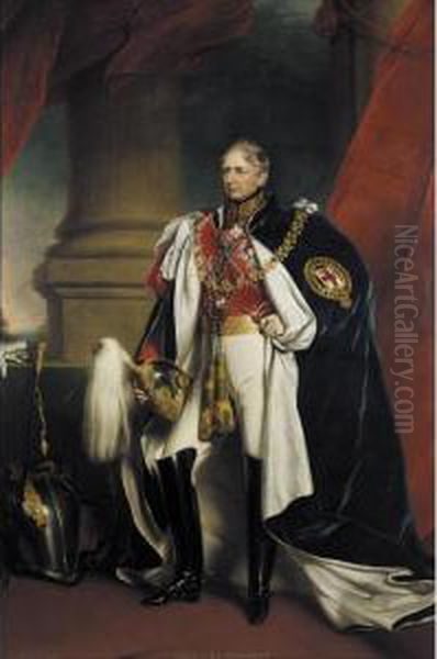 Portrait Of Charles William Stewart, 3rd Marquis Of Londonderry (1778-1854) Oil Painting by James Godsell Middleton