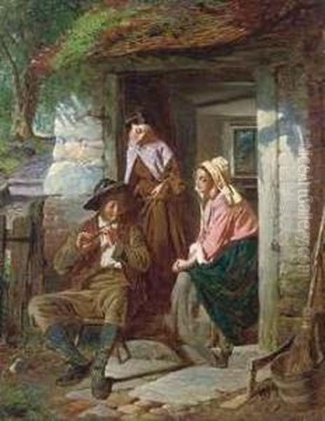 A Sweet Ditty Oil Painting by William Henry Midwood