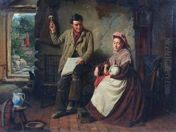 Entertaining The Baby Oil Painting by William Henry Midwood