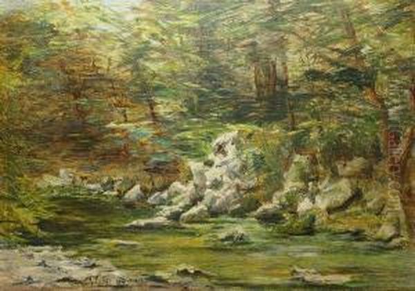 Riviere En Sous-bois Oil Painting by Arthur Midy