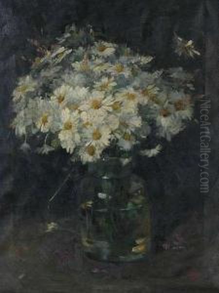 Stilleven Met Margrieten Oil Painting by Ernest Midy