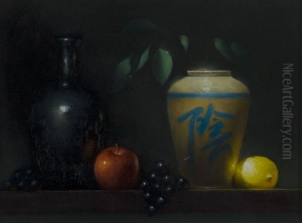 The Red Apple Oil Painting by Peter Mie