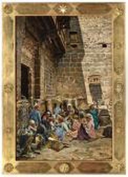 The House Of Cairo Oil Painting by Alphons Leopold Mielich