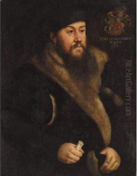 Andreas Iii Reitmohr Of Ratisbonne Aged 42 Oil Painting by Hans Mielich