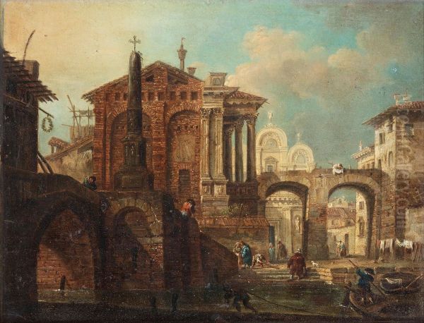 A Capriccio With A Reminiscence Of The Scuola Di San Marco Oil Painting by Giovanni Migliara