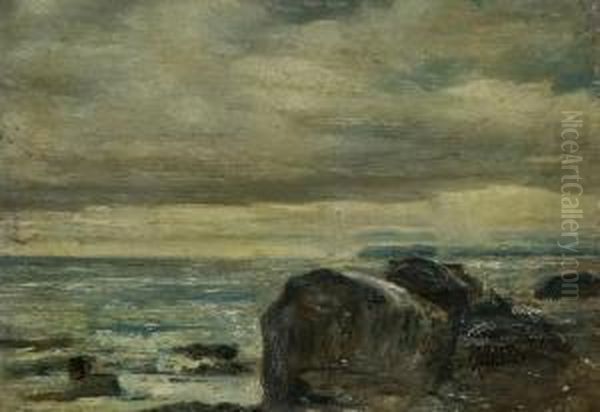 Scogli Sul Mare Oil Painting by Vincenzo Migliaro