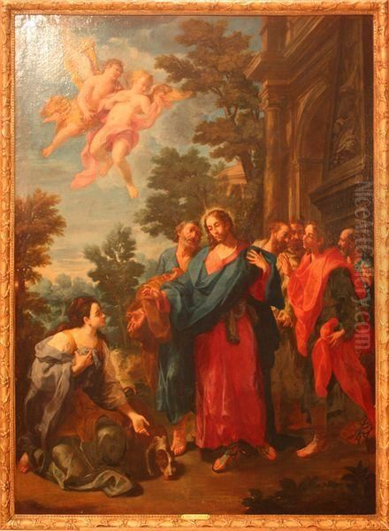 Le Christ Et Marie-madeleine Oil Painting by Nicolas Mignard