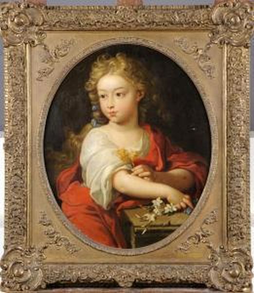 Portrait D'enfant. Oil Painting by Nicolas Mignard