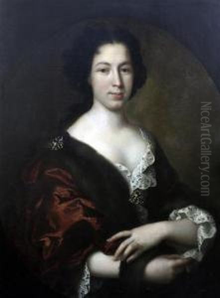 Portrait Of Mrs Peter Beesley Oil Painting by Paul Mignard