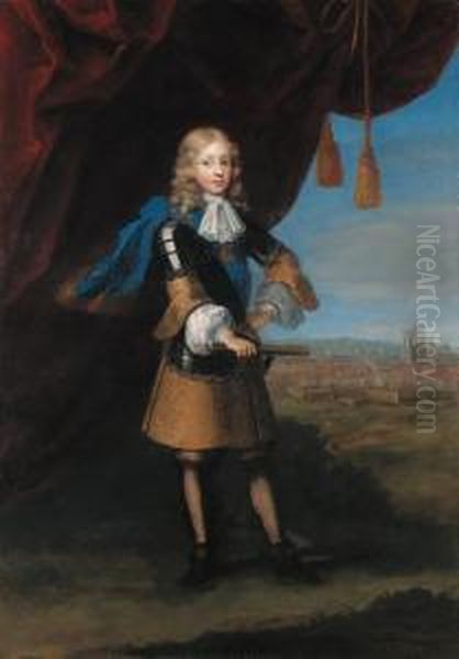 Portrait Of Vittorio Amedeo Ii, Duke Of Savoy Oil Painting by Paul Mignard