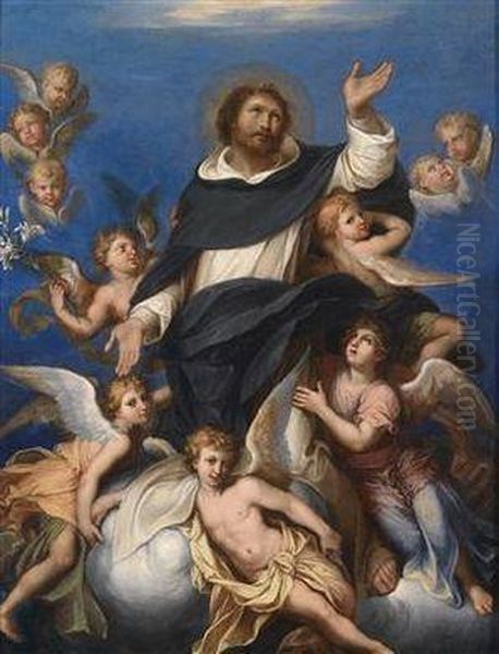 The Apotheosis Of Saint Dominic Oil Painting by Pierre Le Romain I Mignard