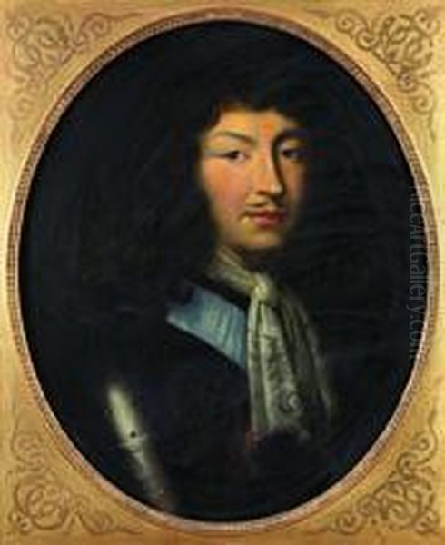 Portrait De Philippe De France, Duc D'orleans, Dit Monsieur Oil Painting by Pierre Le Romain I Mignard