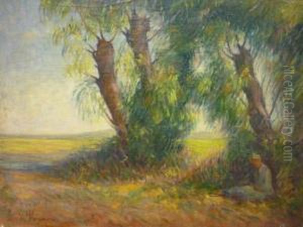 Paysage Oil Painting by Lucien Mignon