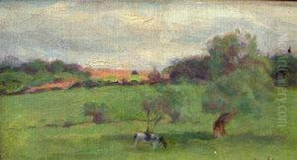 Les Paysage De Campagne A Eshes Oil Painting by Lucien Mignon