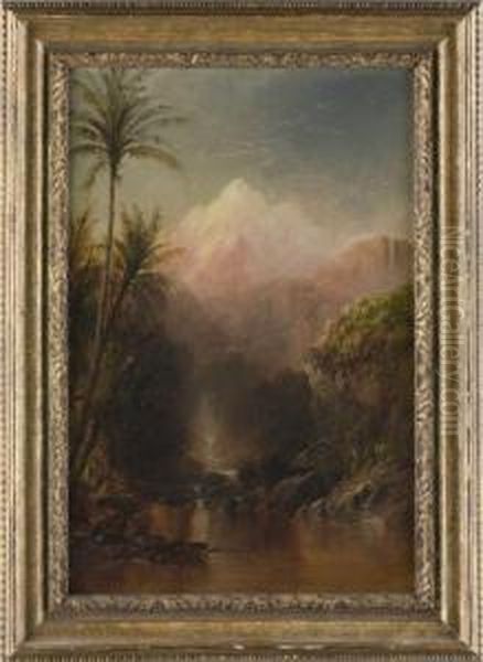 Andes Oil Painting by Louis Remy Mignot