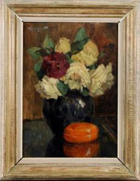 Roses Oil Painting by Victor Mignot