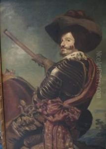 Le Duc D'olivares, D'apres Velasquez Oil Painting by Jules Migonney