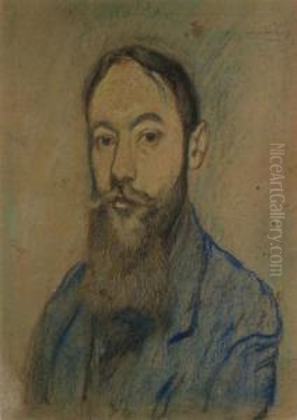 Portrait D'homme Barbu Oil Painting by Charles Milcendeau