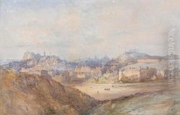 'edinburgh From Below Arthur's Seat' Oil Painting by Caroline Saint-John Mildmay