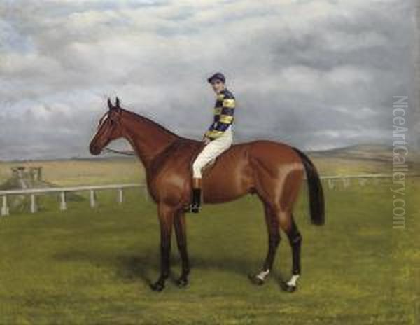 Cambusmore With Fred Archer Up Oil Painting by R.A. Miley