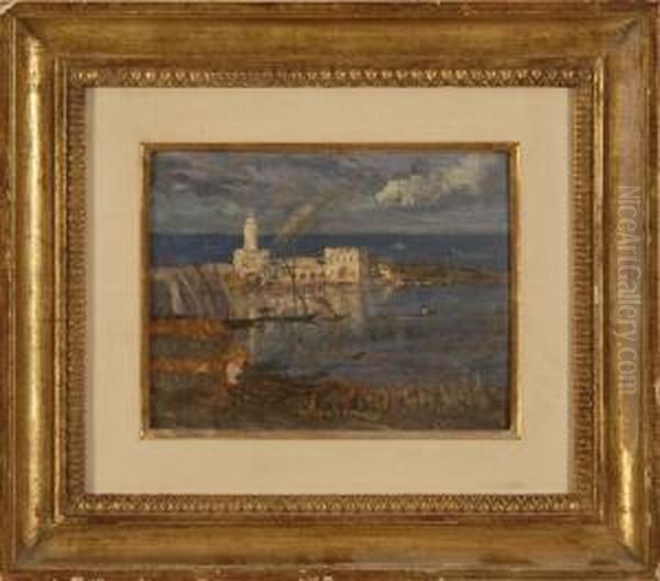 The Harbor Alger Oil Painting by Addison Thomas Millar