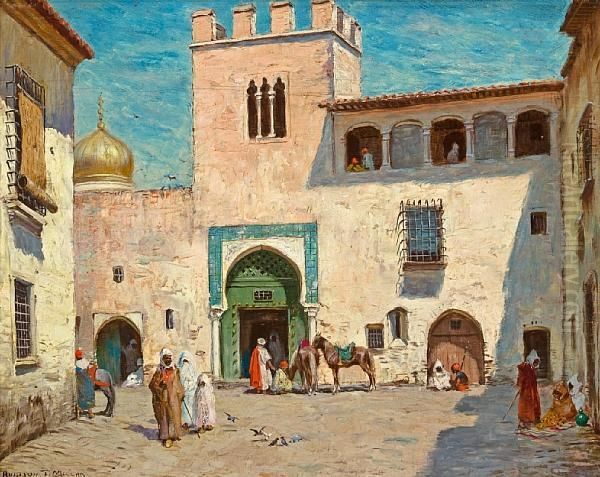 The Messenger; The Palace Of Basha Oil Painting by Addison Thomas Millar