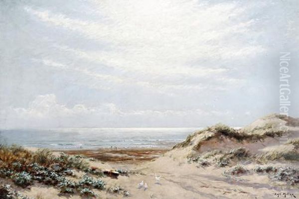 Constantine Bay, Cornwall Oil Painting by James H.C. Millar