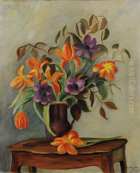 Tulips Oil Painting by Harriette G. Miller