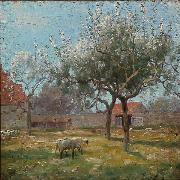 May Blossoms Oil Painting by John Miller