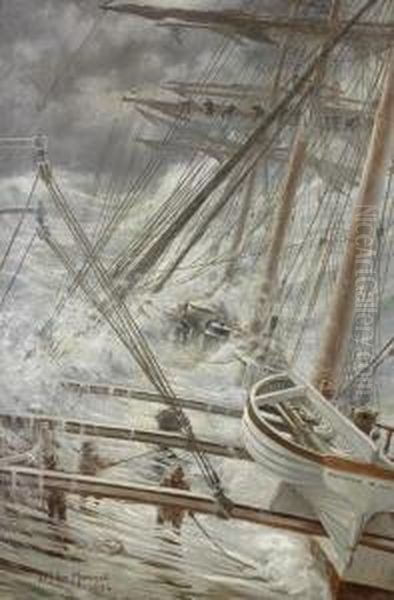 Caught In A Cyclone: The Oil Painting by Marshall John Miller